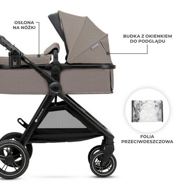 Дитячий візок багатофункціональний KINDERKRAFT Esme Pro 3в1 Бежевий 2099474 фото
