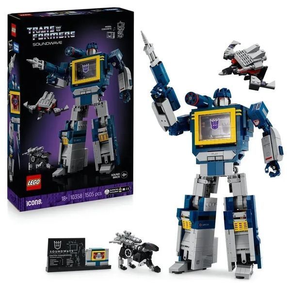 Блочный конструктор LEGO Icons Трансформеры: Саундвейв (10358) 613445 фото