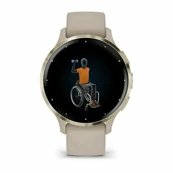 Смарт-годинник Garmin Venu 3S Soft Gold S. Steel Bezel w. French Gray Case and S. Band (010-02785-02/52) 612682 фото