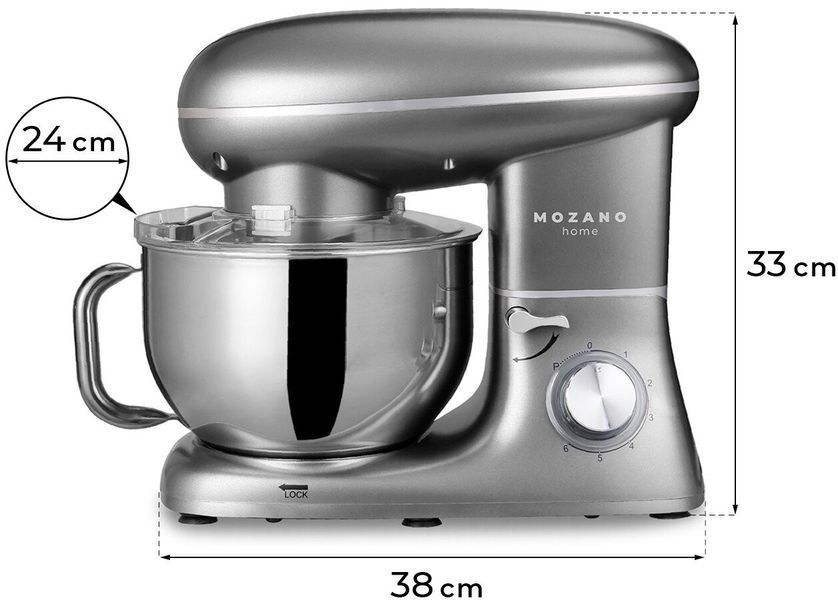 Планетарный кухонный комбайн MOZANO Rob 01 2000W Серый 362275 фото
