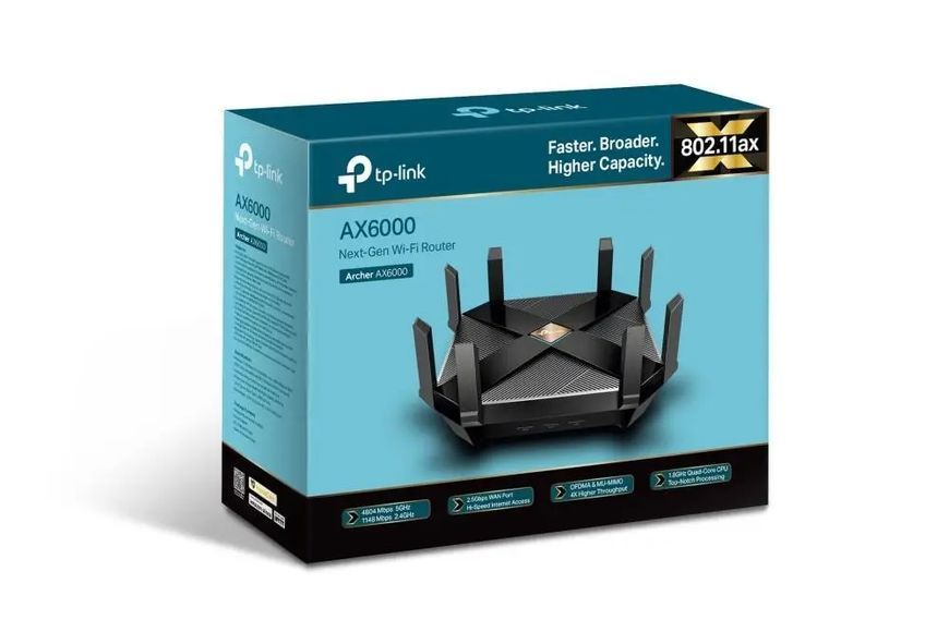 Беспроводной маршрутизатор (роутер) TP-Link Archer AX6000 001316 фото