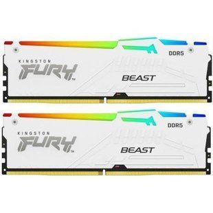 Пам'ять для настільних комп'ютерів Kingston FURY 64 GB (2x32GB) DDR5 5600 MHz Beast RGB EXPO White (KF556C36BWEAK2-64) 033839 фото