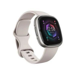 Смарт-годинник Fitbit Sense 2 Lunar White/Platinum (FB521SRWT) 613028 фото