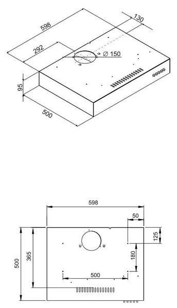 Витяжка вбудована VDB Fat 60 White 006364 фото