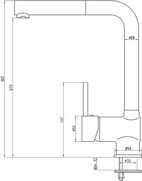 Смеситель для кухонной мойки Deante Aster BCA W730 144895 фото