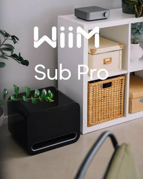 Сабвуфер WIIM SUB PRO Чорний, Активний, 250 Вт, 8-дюймовий динамік, Wi-Fi, Автоматична корекція приміщення RoomFit, 10-смуговий PEQ 2104847 фото