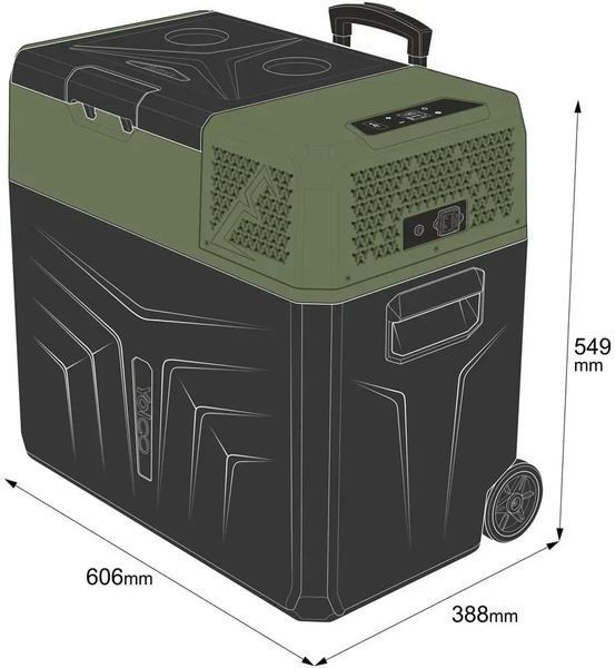 Портативний холодильник Yeticool Yolco BCX50 Green 597783 фото