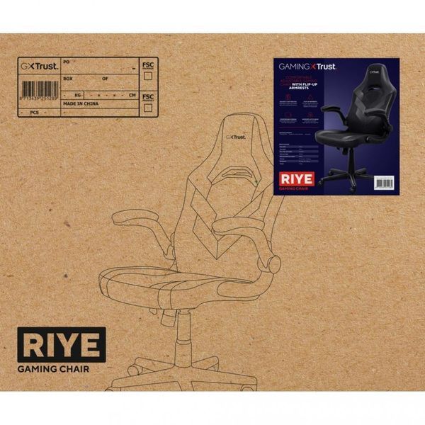Комп'ютерне крісло для геймера Trust GXT 703 RIYE Black (25128) 018604 фото