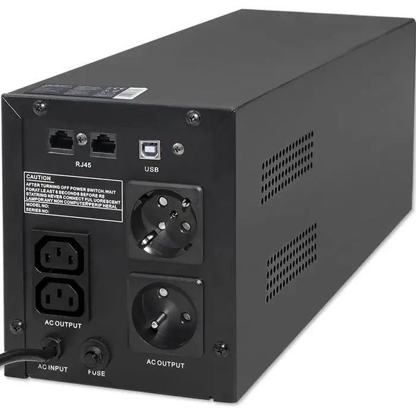 Лінійно-інтерактивний ДБЖ Qoltec Monolith 2000VA 1200W (53777) 022620 фото