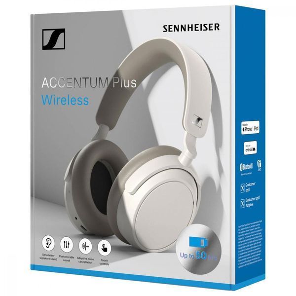 Навушники з мікрофоном Sennheiser ACCENTUM Plus Wireless White (700177) 029587 фото
