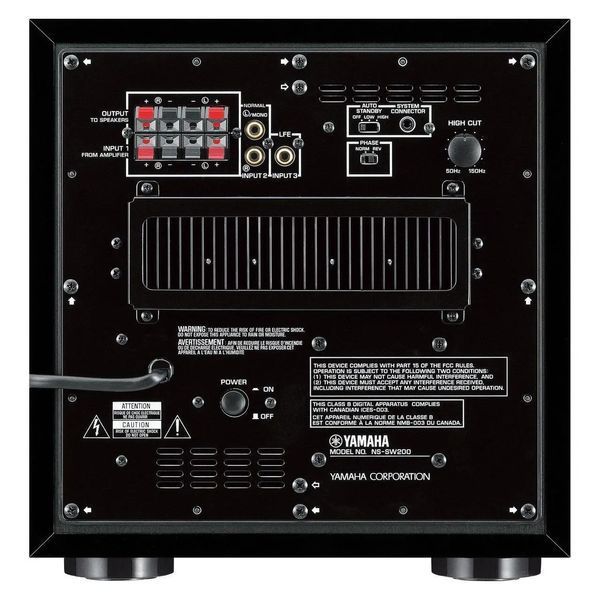 Сабвуфер активний Yamaha NS-SW200 Black Glass 039167 фото