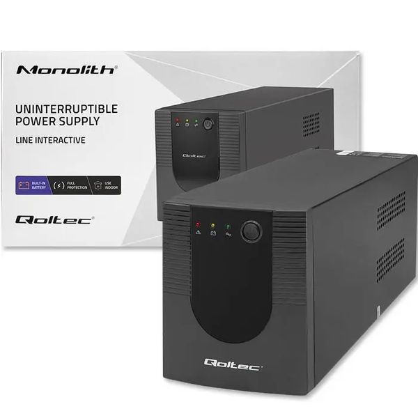 Лінійно-інтерактивний ДБЖ Qoltec Monolith 2000VA 1200W (53777) 022620 фото