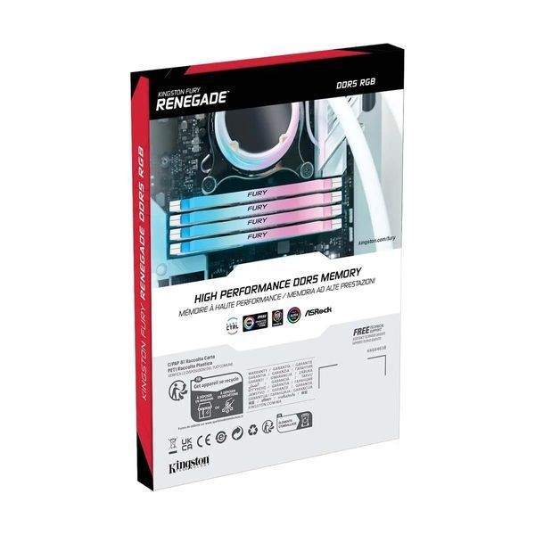 Память для настольных компьютеров Kingston Fury 32 GB (2x16GB) DDR5 6400 MHz Renegade RGB (KF564C32RWAK2-32) 033116 фото