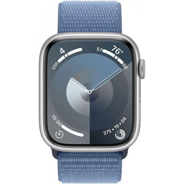 Смарт-часы Apple Watch Series 9 GPS 45mm Silver Aluminum Case w. Winter Blue S. Loop (MR9F3) 035025 фото