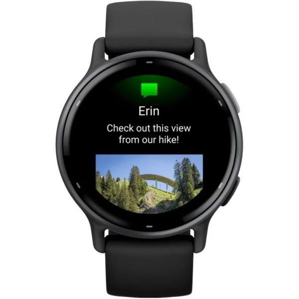 Смарт-годинник Garmin vivoactive 5 Slate Aluminum Bezel with Black Case and Silicone Band (010-02862-10/50) 035125 фото
