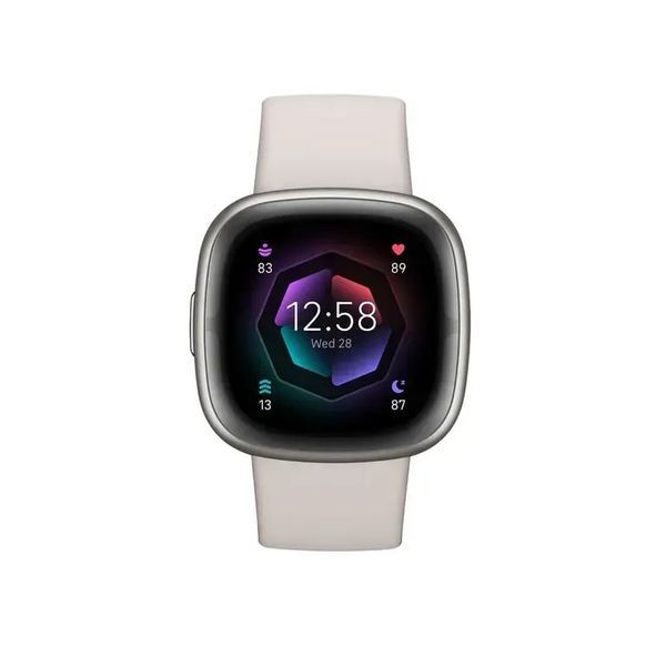 Смарт-годинник Fitbit Sense 2 Lunar White/Platinum (FB521SRWT) 613028 фото