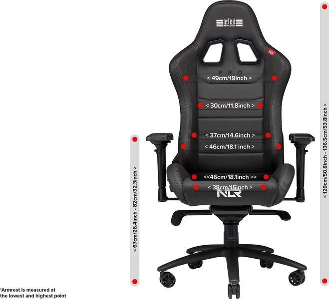 Компьютерное кресло для геймера Next Level Racing Pro Gaming Chair Leather Edition (NLR-G002) 019076 фото