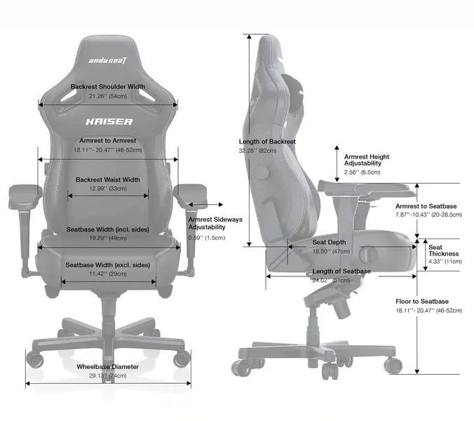 Комп'ютерне крісло для геймера Anda Seat Seat Kaiser 4 L Mesh Black 572757 фото