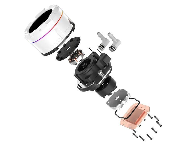 Водяное охлаждение ID-Cooling Space LCD SL360 White 577721ua фото
