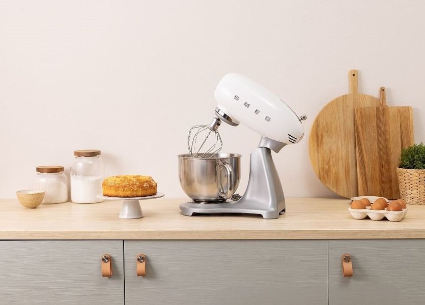 Кухонный планетарный миксер SMEG SMF04BLEU 800W Черно-стальной 1242257 фото
