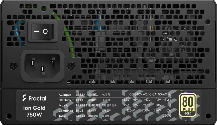 Блок питания Fractal Design Ion Gold 750W D-P-IA2G-750-EU (FD-P-IA2G-750) 001205 фото