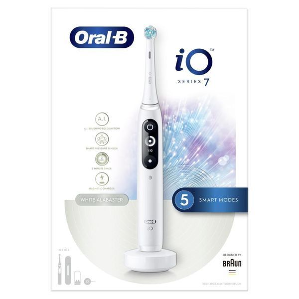 Электрическая зубная щетка Oral-B iO Series 7 Connected Rechargeable Electric Toothbrush White Alabaster (IO7 M7.2A1.1B WT) 012807 фото