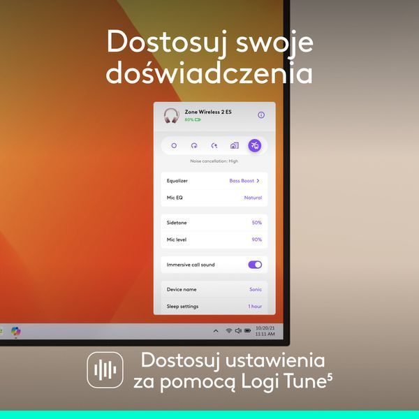 Наушники LOGITECH Zone Wireless 2 ES Беспроводные, Накладные, ANC Розовый 2109845 фото