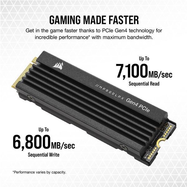 SSD накопичувач Corsair MP600 Pro LPX 2 TB White (CSSD-F2000GBMP600PLPW) 001857 фото