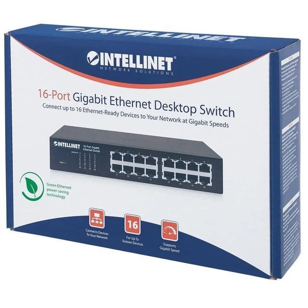 Комутатор некерований Intellinet IES-16GD (561068) 018106 фото