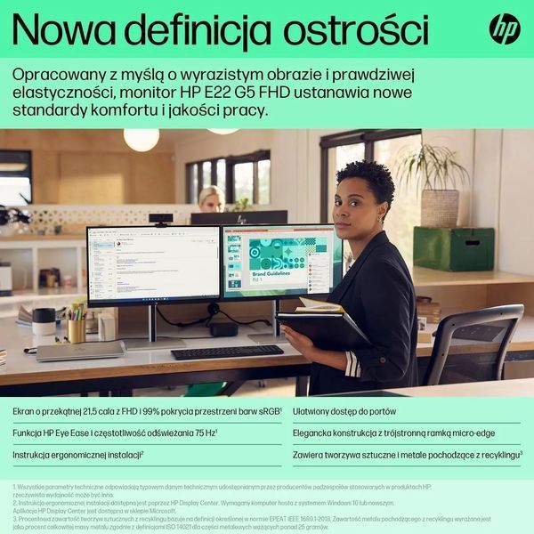 Монітор HP E22 G5 (6N4E8AA) 022657 фото