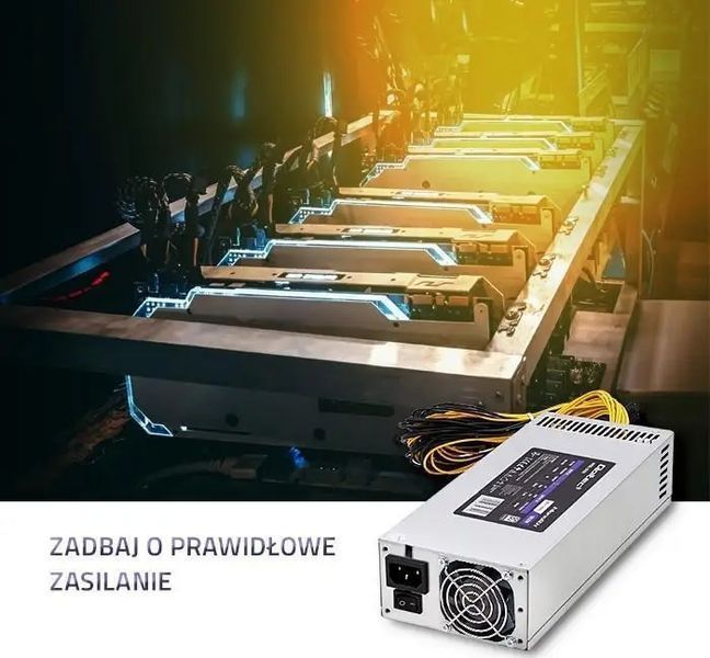 Блок живлення Qoltec Gaming Miner PCI-E 1800W (50349) 001274 фото