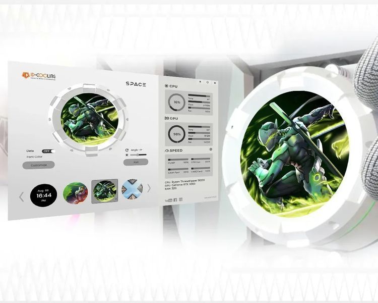 Водяне охолодження ID-Cooling Space LCD SL360 XE White 577723ua фото