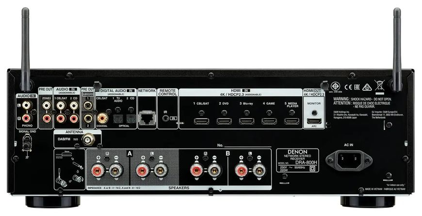 Стерео ресивер Denon DRA-800H Black 229312 фото