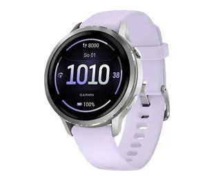 Смарт-часы Garmin Venu 4 41 mm Silver with Periwinkle Silicone Band (010-03013-01) 614739 фото