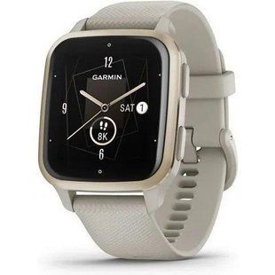 Смарт-годинник Garmin Venu Sq 2 &ndash; Music Edition Cream Gold Al. Bezel w. French Gray Case and S. Band (0010-02700-02/12/82) 035298 фото