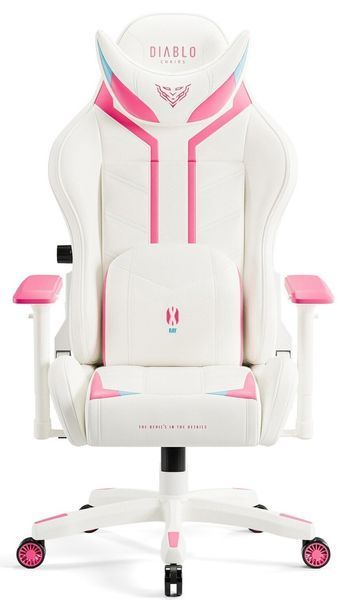 Ігрове крісло DIABLO CHAIRS X-Ray 2.0 Small Біло-рожеве 2070493 фото