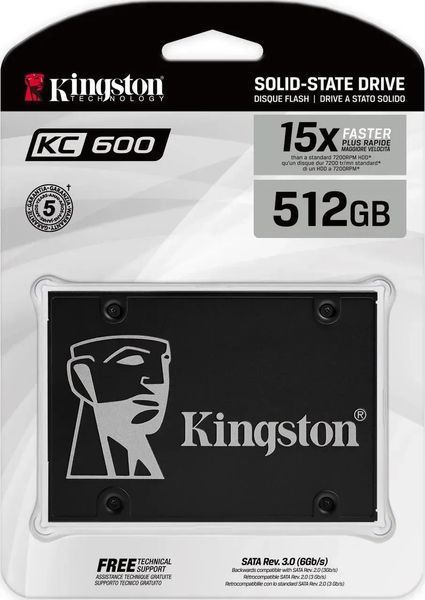 SSD накопитель Kingston KC600 512 GB (SKC600/512G) 298482 фото