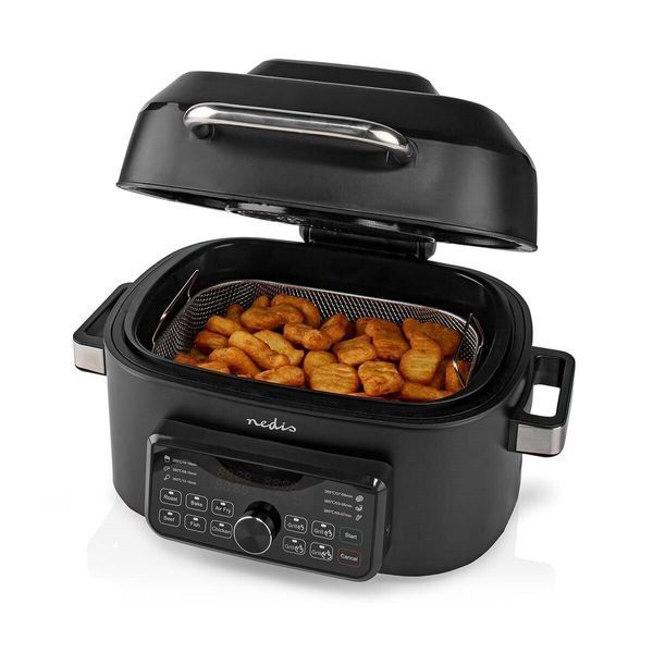 Фритюрница без масла Air Fryer NEDIS KAAFG600BK 6л с таймером 1163340 фото