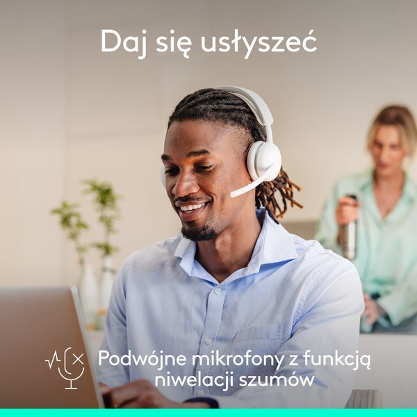 Навушники LOGITECH Zone Wireless 2 ES Бездротові, Накладні, ANC Білий 2109844 фото