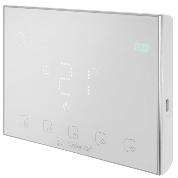 Гріючий мат під плитку MISSION AIR MA-160W/м&sup2; 14 м&sup2; (28 м x 50 см) + регулятор Gemini Білий WiFi e2066343 фото