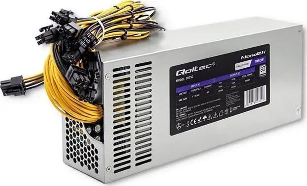 Блок питания Qoltec Gaming Miner PCI-E 1850W (50350) 001275 фото
