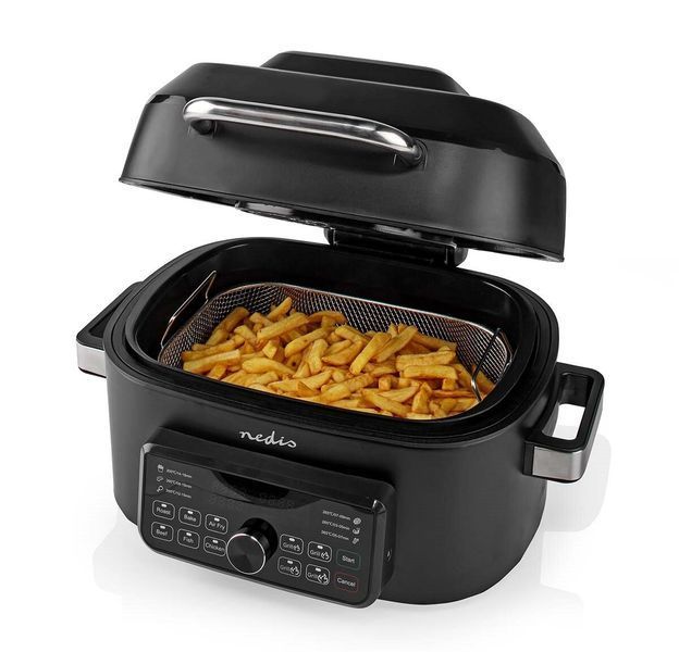 Фритюрница без масла Air Fryer NEDIS KAAFG600BK 6л с таймером 1163340 фото