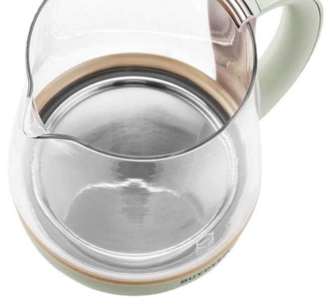 Чайник BUYDEEM K1594T з функцією пароварки, регулюванням температури та заварником М'ятний 2067893 фото