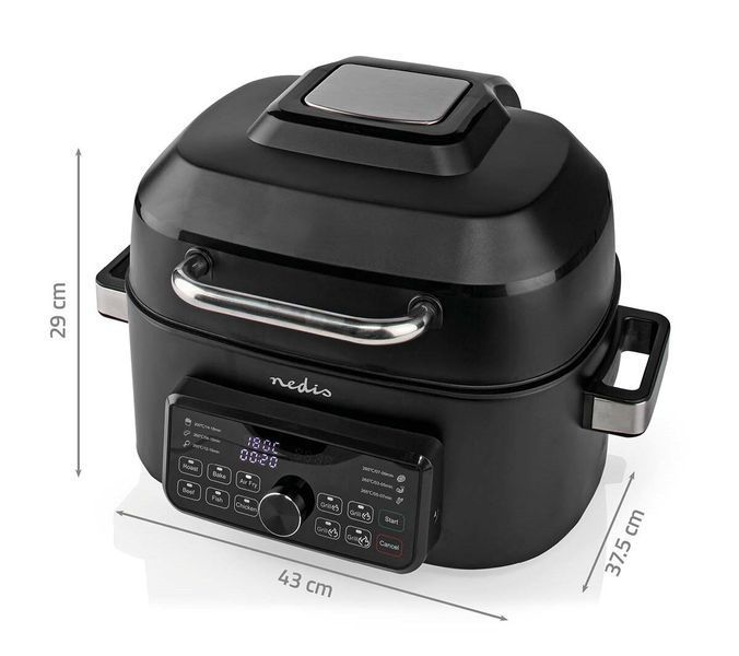 Фритюрница без масла Air Fryer NEDIS KAAFG600BK 6л с таймером 1163340 фото