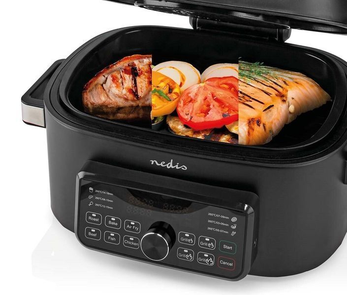 Фритюрница без масла Air Fryer NEDIS KAAFG600BK 6л с таймером 1163340 фото