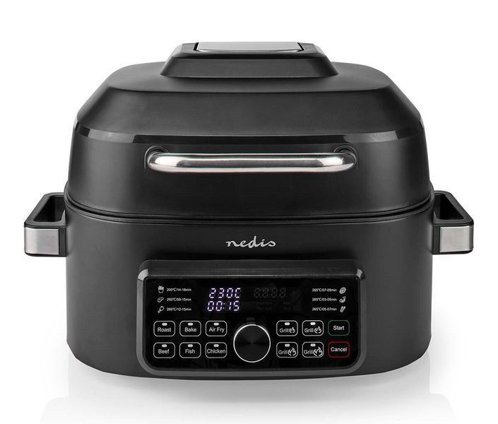 Фритюрница без масла Air Fryer NEDIS KAAFG600BK 6л с таймером 1163340 фото