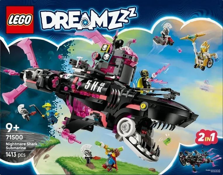 Блоковий конструктор LEGO Dreamzzz Страхітливий підводний човен &laquo;Акула&raquo; (71500) 613408 фото