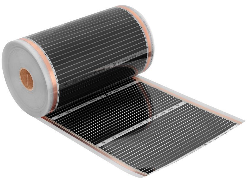 Пленка греющая инфракрасная MISSION AIR 160 Вт/м&sup2; Black Silver PTC 4 м&sup2; (8 м x 50 см) + регулятор Aries LCD Белый e2257508 фото