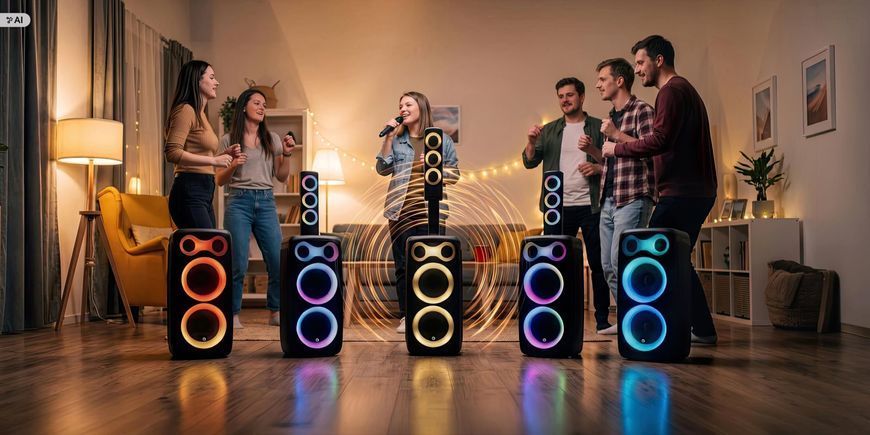 Аудіосистема Power Audio MANTA PULSE160 MASPK602B160 з мікрофоном для караоке, чорна 2148981 фото