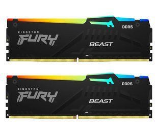 Пам'ять для настільних комп'ютерів Kingston FURY 32 GB (2x16GB) DDR5 5600 MHz FURY Beast RGB (KF556C36BBEAK2-32) 458410 фото
